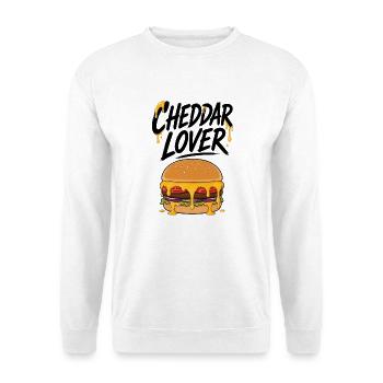 Cheddar Burger Lover Illustration - Unisex Sweatshirt - white - Front