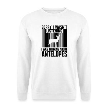 Antelope Funny Animal Saying Humor Safari - Unisex Sweatshirt - white - Front