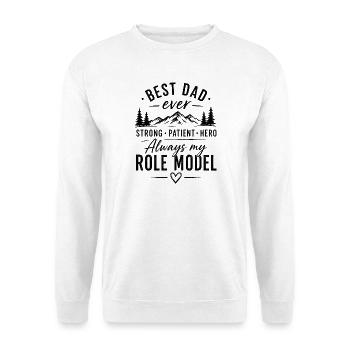 Best Dad Role Model in Mountains - Unisex Sweatshirt - white - Front