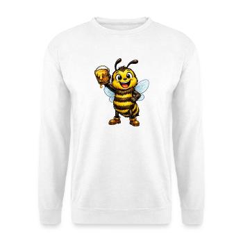 Bee with honey - Unisex Sweatshirt - white - Front