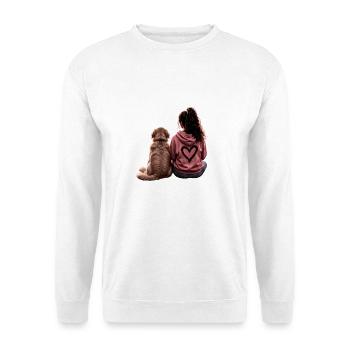 Fille avec Goldie - Sweat-shirt Unisexe - blanc - Devant