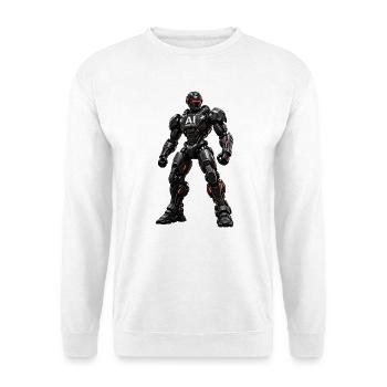 AI-Modified Mech Warrior - Unisex Sweatshirt - white - Front
