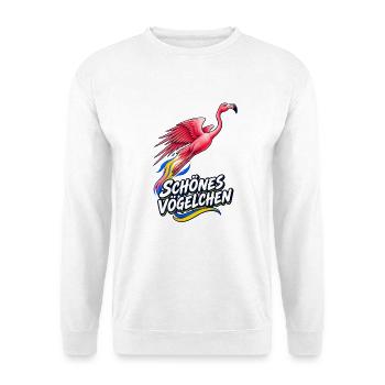 Schones Vogelchen Romantische Version - Unisex Pullover - Weiß - Vorne - Alina (178cm) & Michal (187cm)