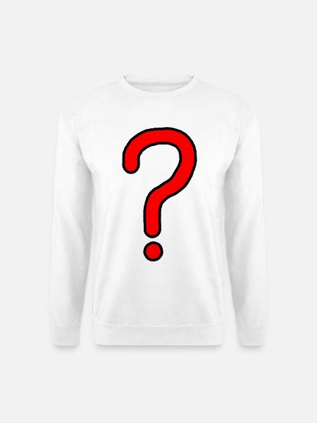 Fragezeichen Design - Unisex Pullover - Weiß