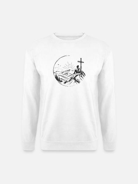Wanderin auf dem Gipfel - Unisex Pullover - Weiß