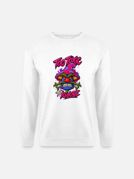 Zu toxisch, um Mushroom Tee zu ignorieren - Unisex Pullover - Weiß