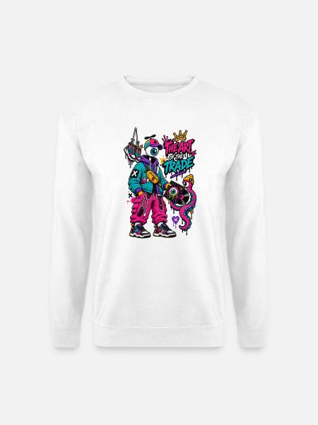 Die Kunst der Trade Street Graffiti - Unisex Pullover - Weiß