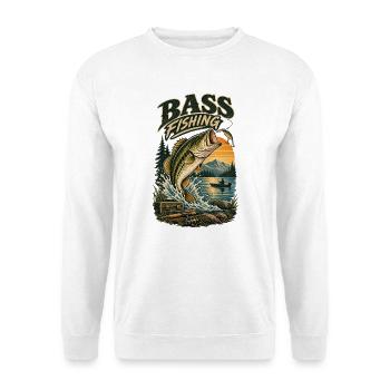 Barschangeln Sunrise Leap Vintage-Design - Unisex Pullover - Weiß - Vorne - Alina (178cm) & Michal (187cm)