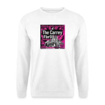 The Carrey: Witz, Wahrheit, Widerstand - Unisex Pullover - Weiß - Vorne - Alina (178cm) & Michal (187cm)