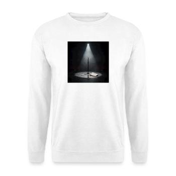 Die Frequenz der Bewegung im Rampenlicht - Unisex Pullover - Weiß - Vorne - Alina (178cm) & Michal (187cm)