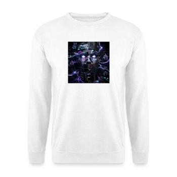 Der algorithmische Blockwart - Unisex Pullover - Weiß - Vorne - Alina (178cm) & Michal (187cm)