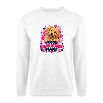 Stolzer Golden Retriever Mama - Unisex Pullover - Weiß - Vorne - Alina (178cm) & Michal (187cm)