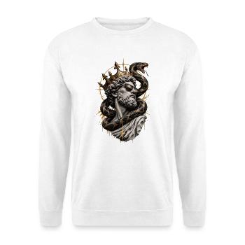 King of the Snakes - Unisex Pullover - Weiß - Vorne - Alina (178cm) & Michal (187cm)