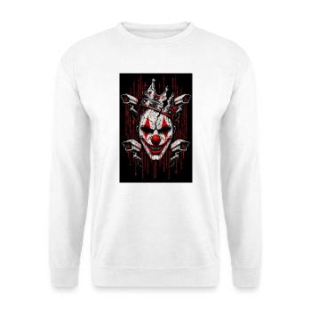Willkommen in der Corona Clowns Simulation - Unisex Pullover - Weiß - Vorne - Alina (178cm) & Michal (187cm)