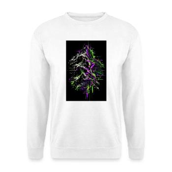 Landschaft über Landkarte - Unisex Pullover - Weiß - Vorne - Alina (178cm) & Michal (187cm)