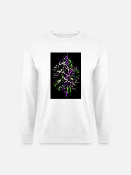 Landschaft über Landkarte - Unisex Pullover - Weiß
