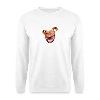 Bordeaux Dogge Willow  - Unisex Pullover - Weiß - Vorne - Alina (178cm) & Michal (187cm)