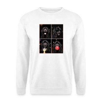 Hunde Neufundländer Hund - Unisex Pullover - Weiß - Vorne - Alina (178cm) & Michal (187cm)