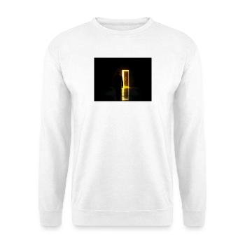Leuchtende Schwelle zum Unbekannten - Unisex Pullover - Weiß - Vorne - Alina (178cm) & Michal (187cm)