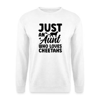 Geparden Tante - Unisex Pullover - Weiß - Vorne - Alina (178cm) & Michal (187cm)