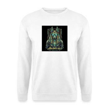 Cyberpunk Anubis Neo God - Unisex Pullover - Weiß - Vorne - Alina (178cm) & Michal (187cm)