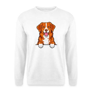 Nova Scotia Duck Tolling Retriever - Unisex Pullover - Weiß - Vorne - Alina (178cm) & Michal (187cm)