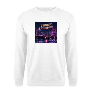 Kölner Dom - Unisex Pullover - Weiß - Vorne - Alina (178cm) & Michal (187cm)