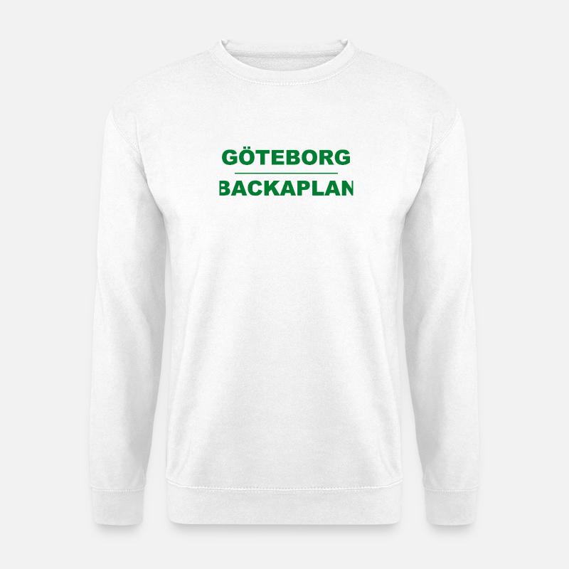 Göteborg Backaplan – Grün-Schwarz-Design - Unisex Pullover - Weiß