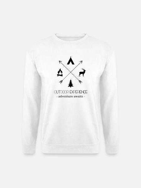 Outdoor Experience Adventure Awaits - Unisex Sweatshirt - white