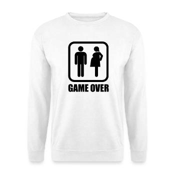 Game over - schwanger - Unisex Pullover - Weiß - Vorne