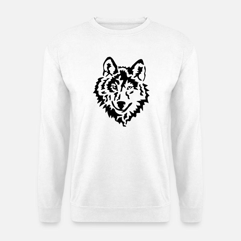 wolf raubtier natur - Unisex Pullover - Weiß
