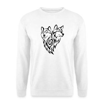 Stammes-Wölfe - Unisex Pullover - Weiß - Vorne