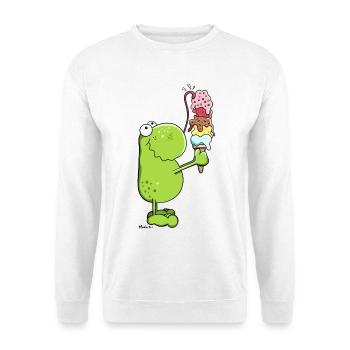 Grenouille avec glace - Sweat-shirt Unisexe - blanc - Devant