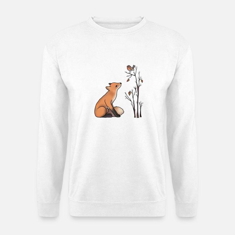 Fox and robin - Unisex Sweatshirt - white