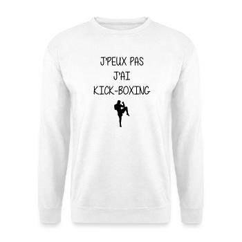 Kickboxing / Kick-Boxeur / Kick Boxing / - Sweat-shirt Unisexe - blanc - Devant