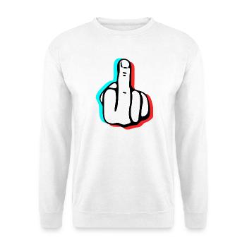 Fuck finger - Unisex Sweatshirt - white - Front