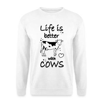 Éleveur de vaches - Sweat-shirt Unisexe - blanc - Devant