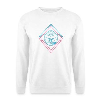 Wal Hipster – Geometrisch, Trendy & Meer - Unisex Pullover - Weiß - Vorne