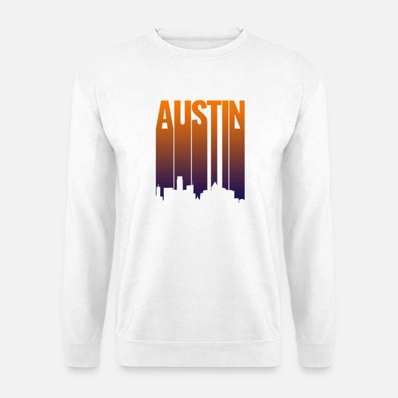 Austin Skyline Gradient - Unisex Pullover - Weiß