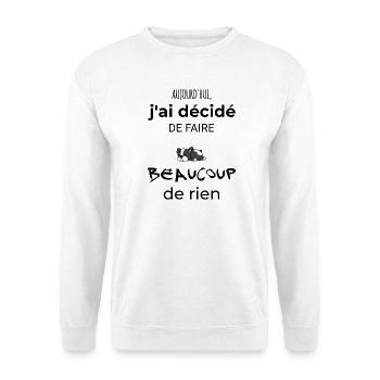 Cadeau humour chien homme ou femme - Sweat-shirt Unisexe - blanc - Devant