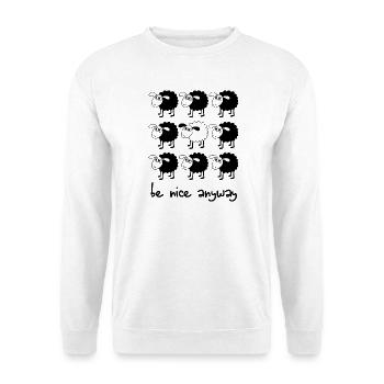 Sois gentil quand même Tee d’humour de gentillesse mouton - Sweat-shirt Unisexe - blanc - Devant
