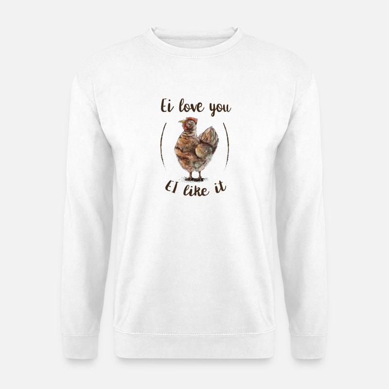 ei love you - Unisex Pullover - Weiß
