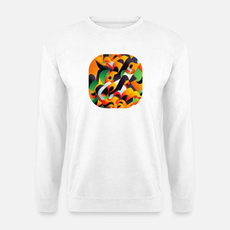 Abstrakt - Unisex Pullover - Weiß