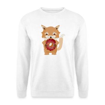 zauberhafter kleiner Fuchs mit leckeren Donut - Unisex Pullover - Weiß - Vorne