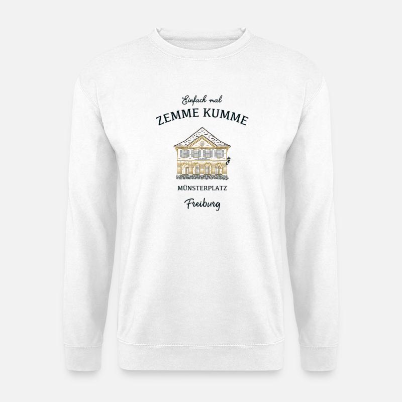 Freiburg, Münsterplatz, Alte Wache - Unisex Pullover - Weiß