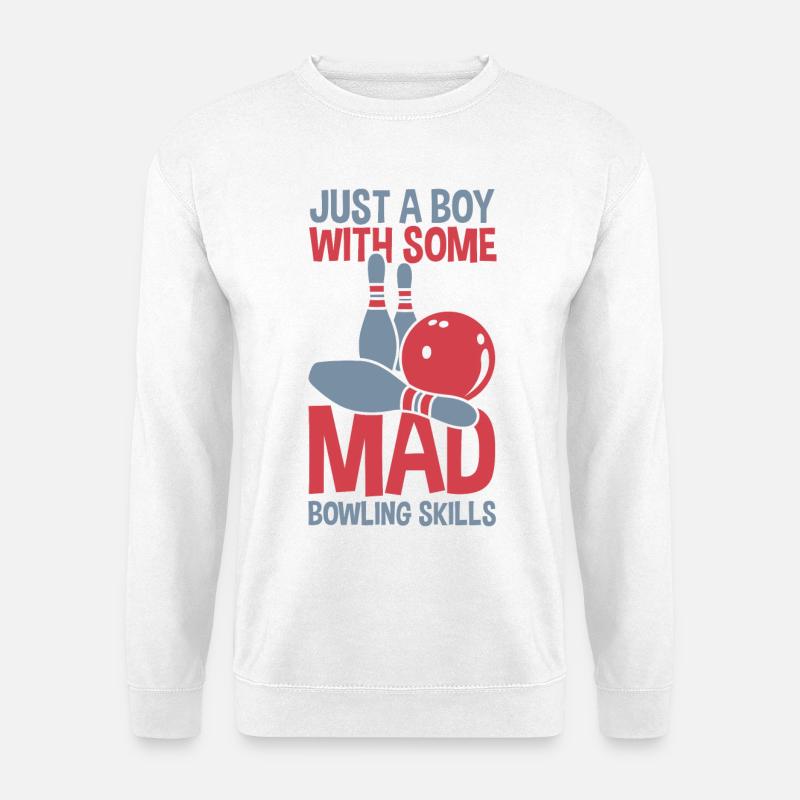 Bowling Junge - Unisex Pullover - Weiß