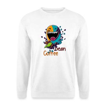 Lachende Kaffeebohne - Unisex Pullover - Weiß - Vorne