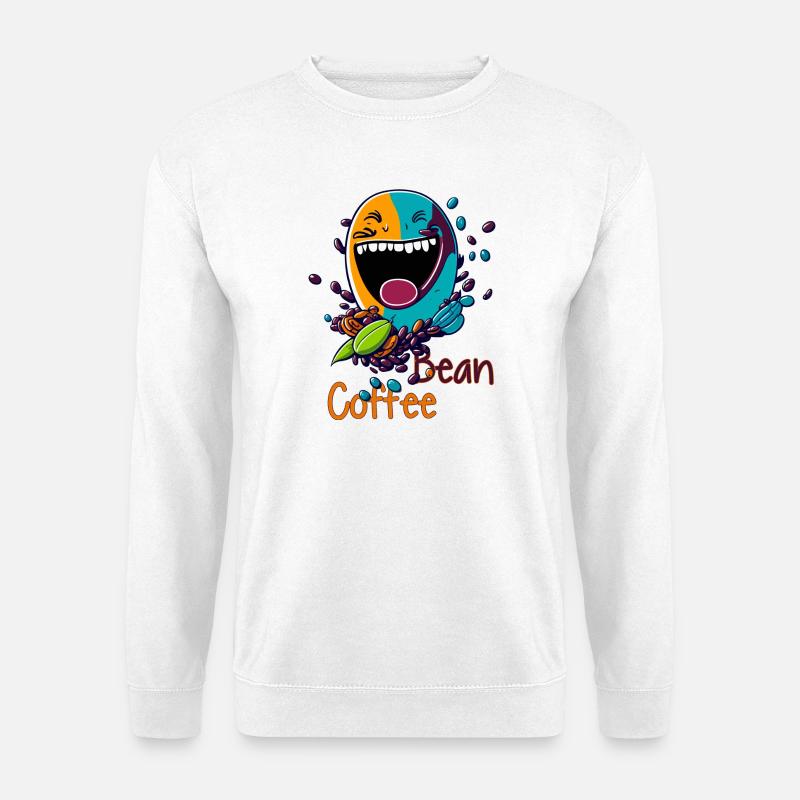 Lachende Kaffeebohne - Unisex Pullover - Weiß