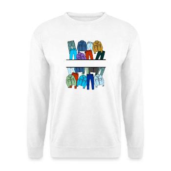 Jeans clothing logo - Unisex Sweatshirt - white - Front