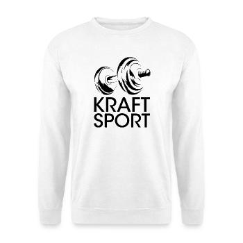 fitness kraftsport Training Hanteln Symbol gym - Unisex Pullover - Weiß - Vorne